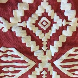 Open-shoulder CC blouse with tribal print detail